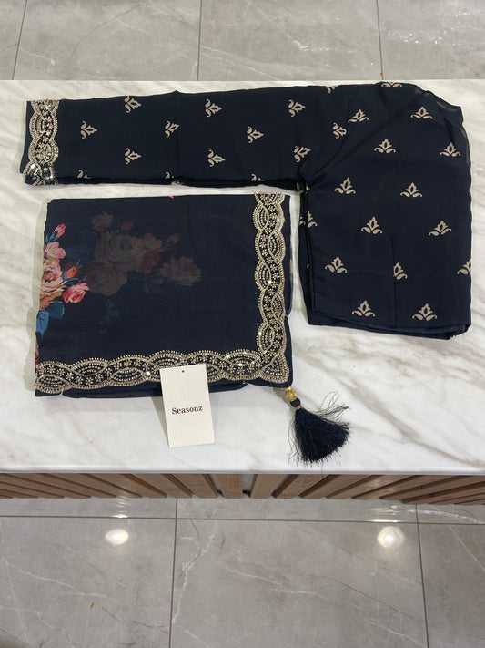# 2147 Saree (Floral Printed)