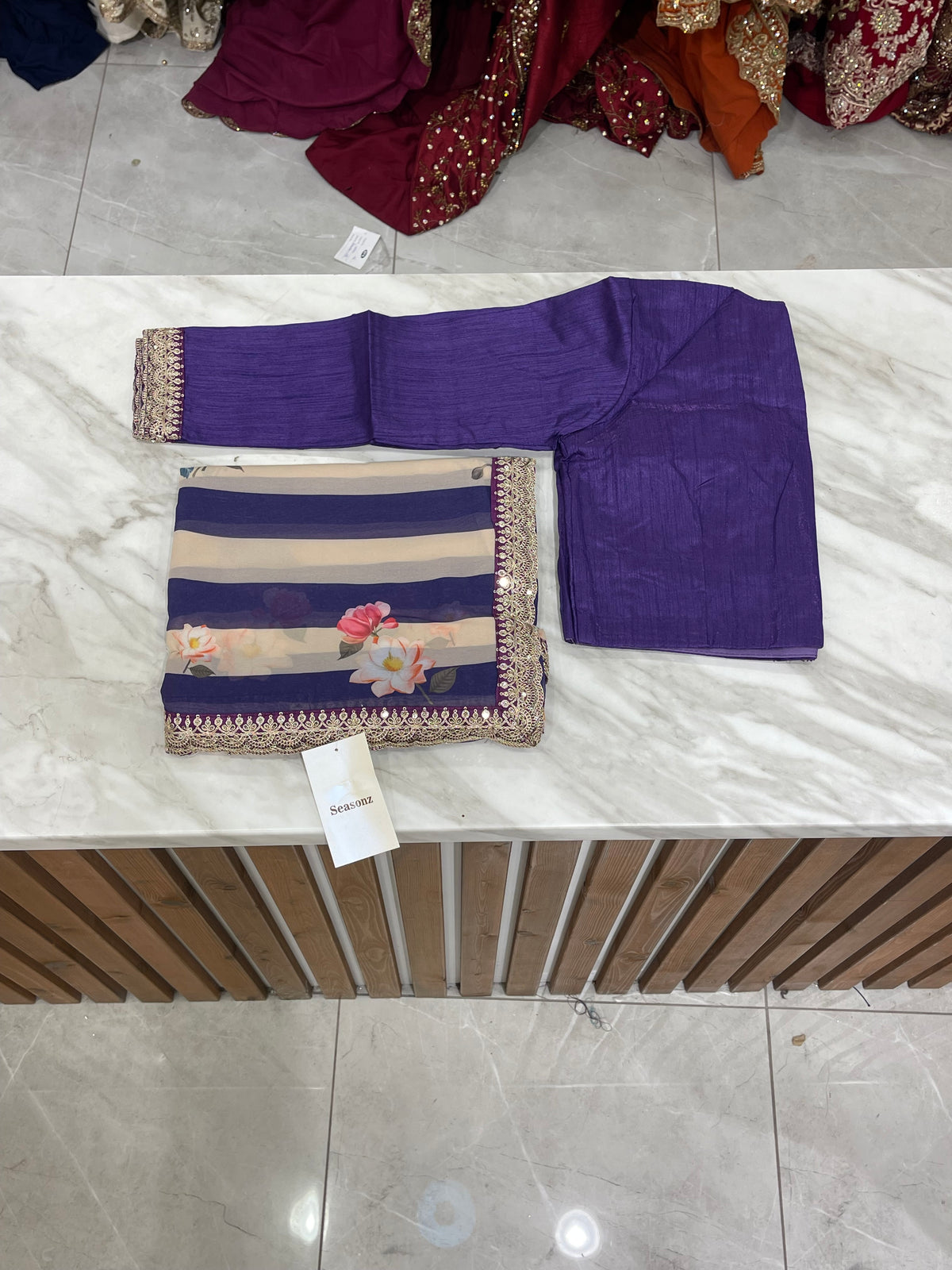 # Floral Muti color Printed Saree