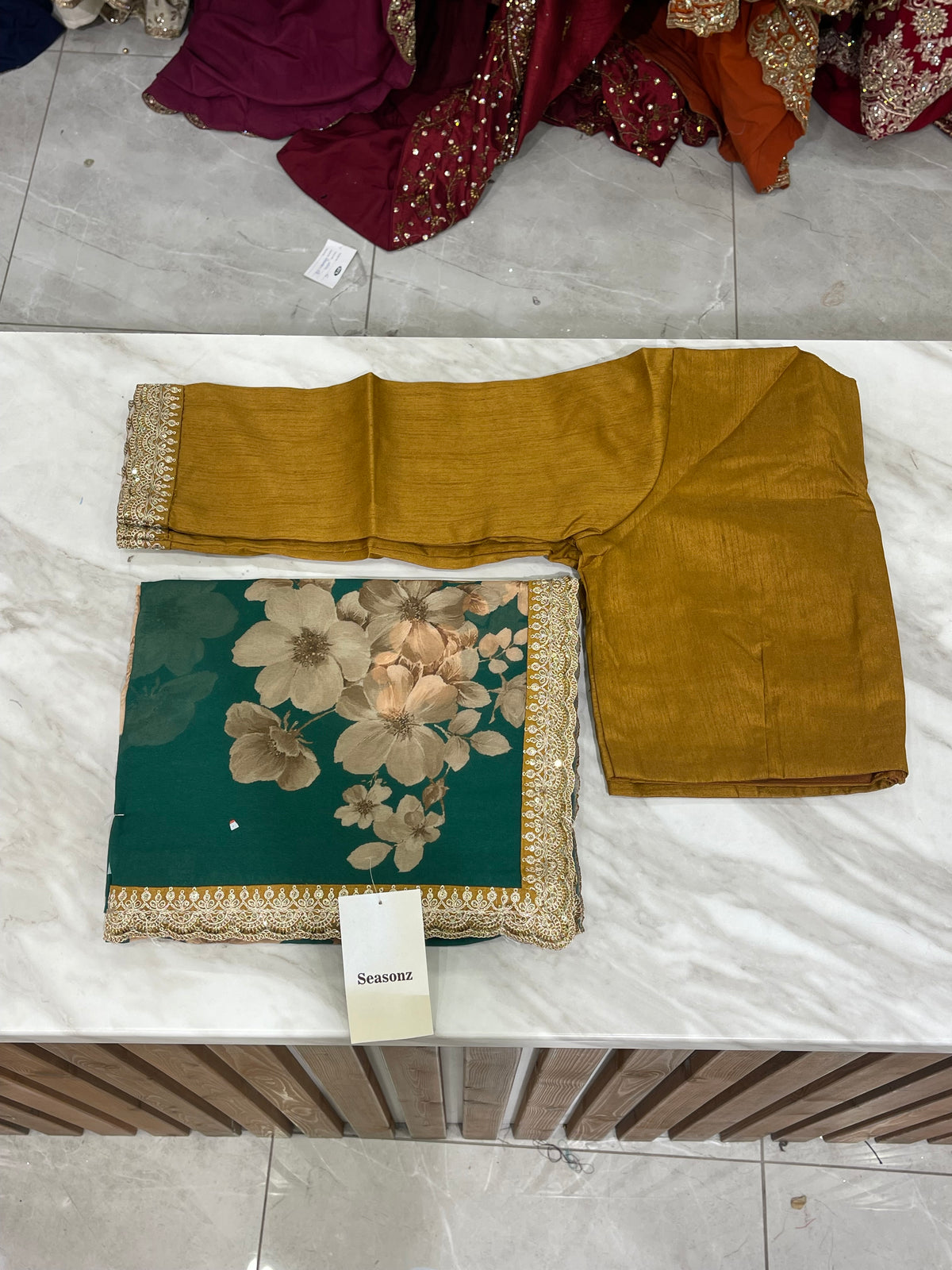 # Floral Muti color Printed Saree