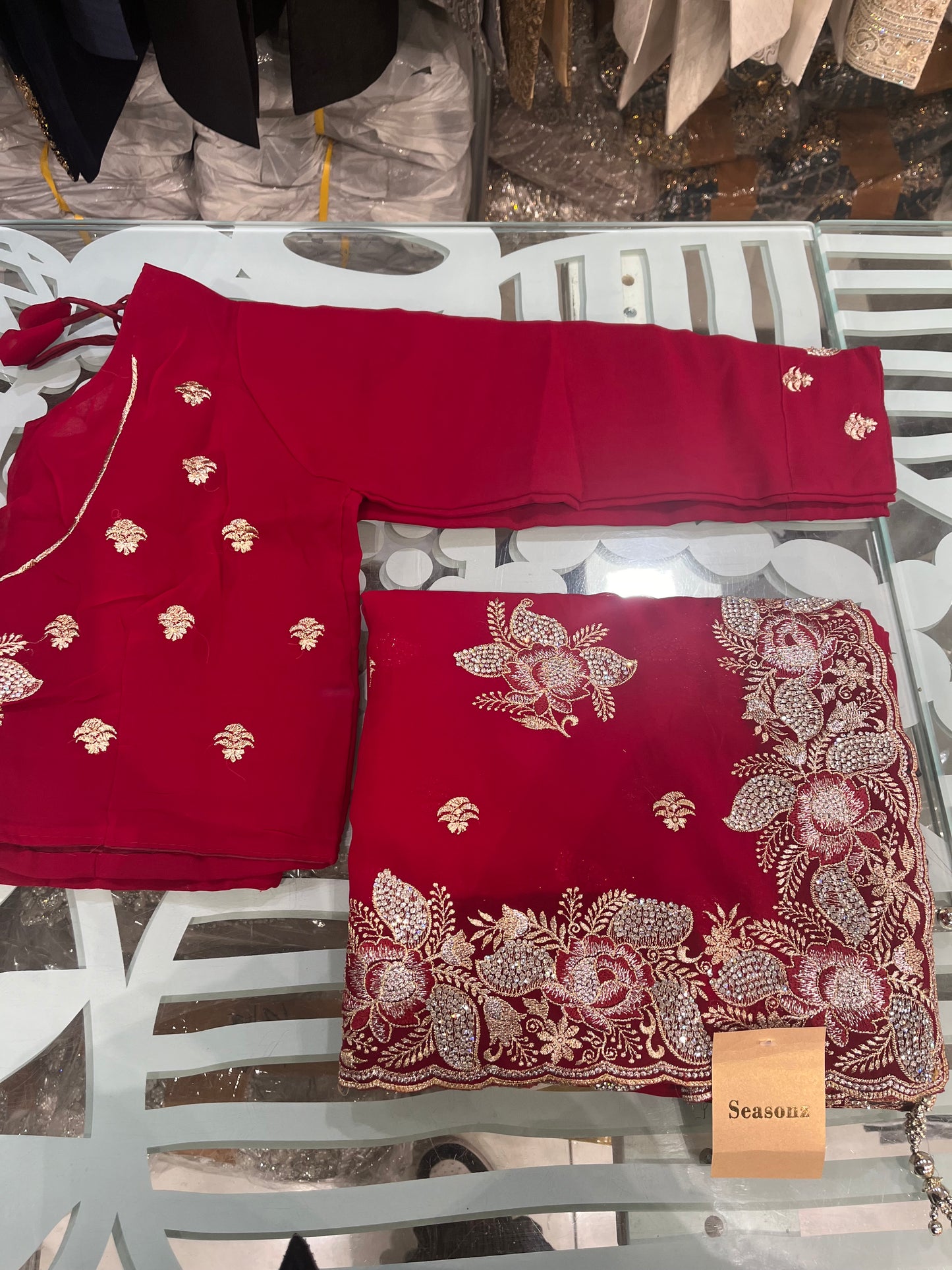 Rose petal Saree