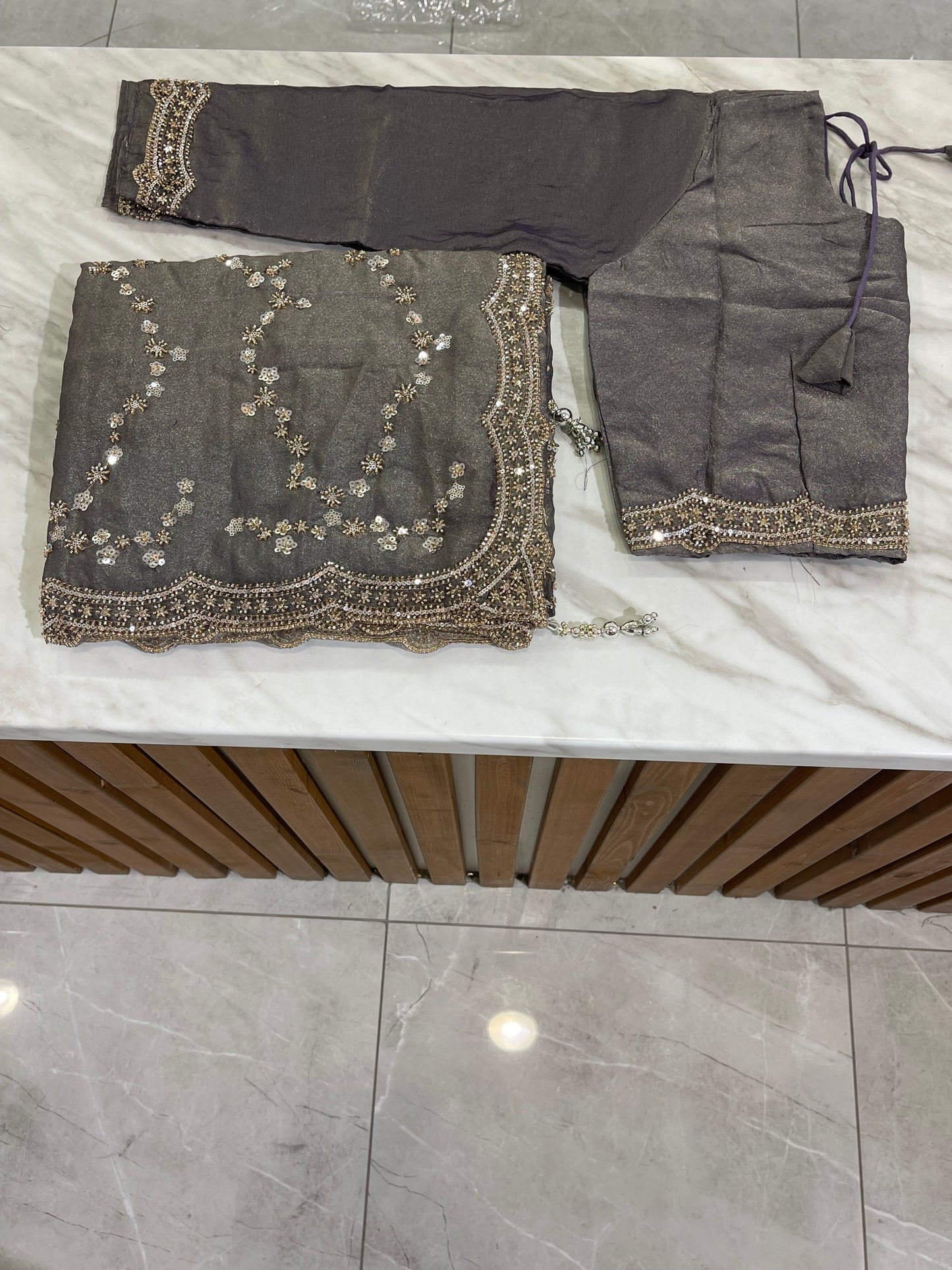 # Sequins Saree