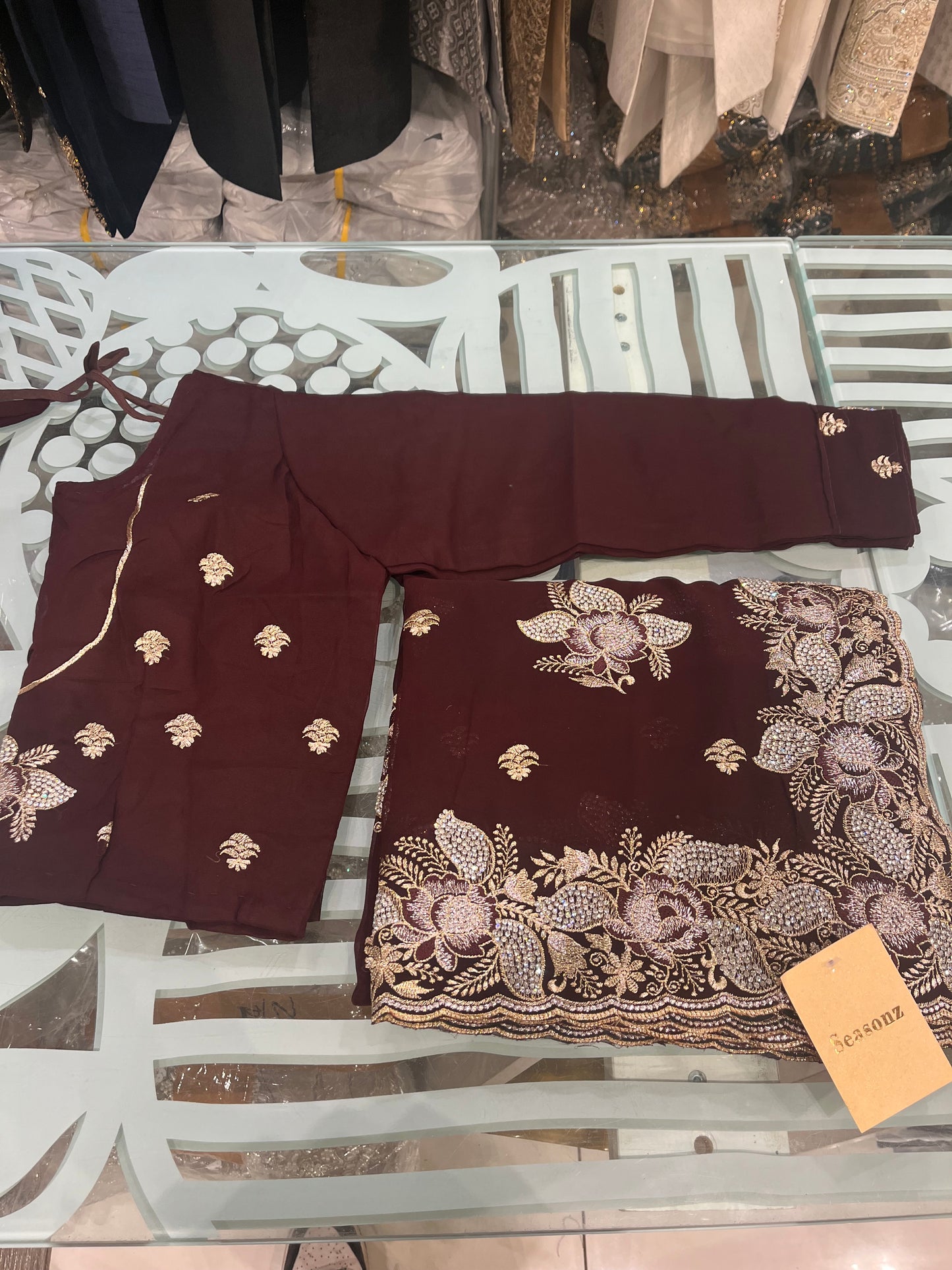 Rose petal Saree