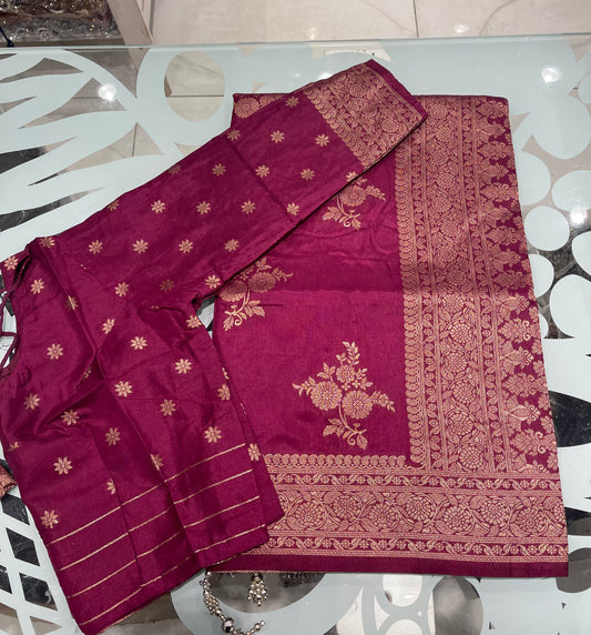 Floral kattan saree