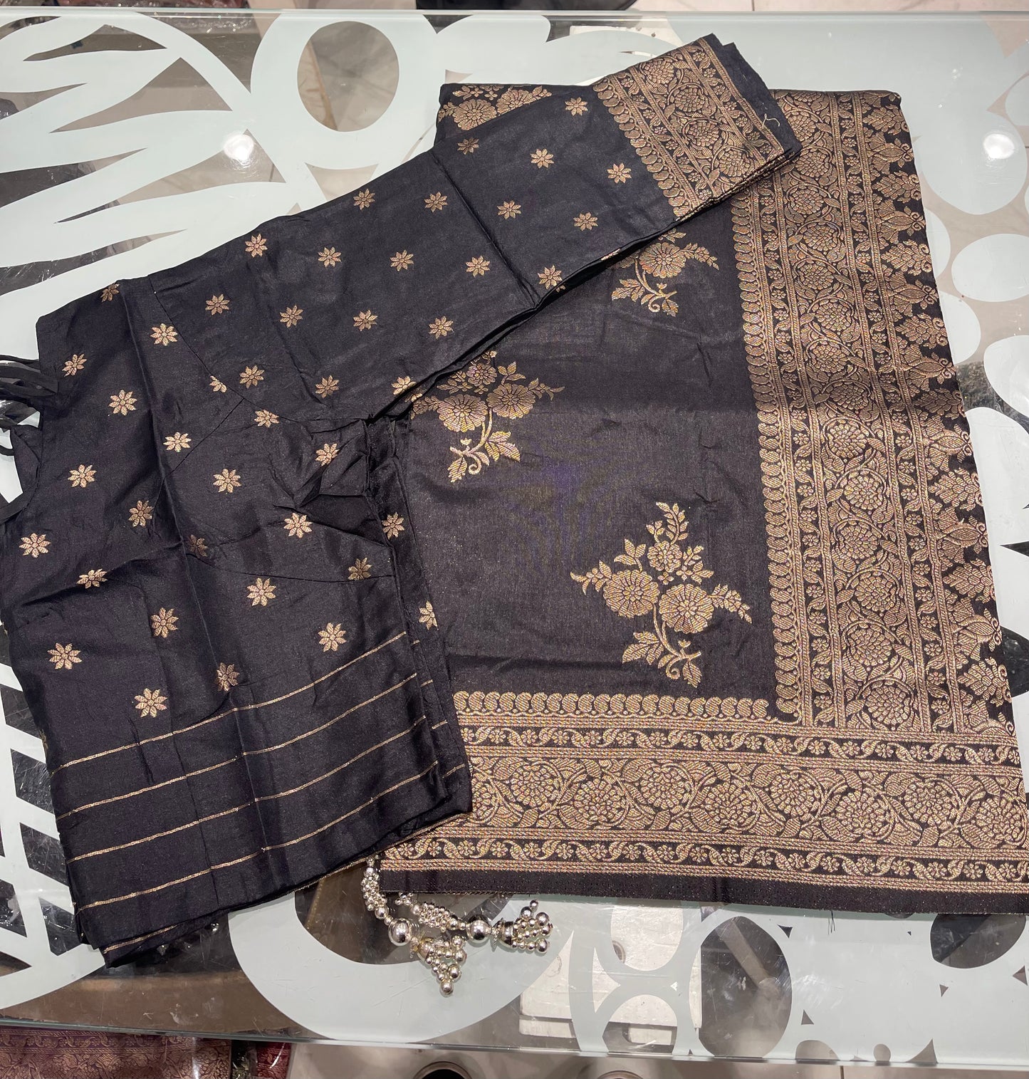 Floral kattan saree