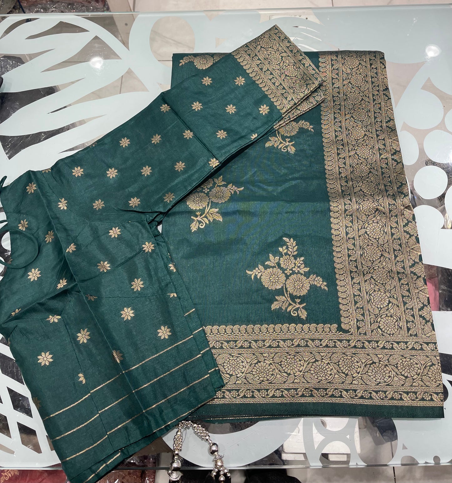 Floral kattan saree