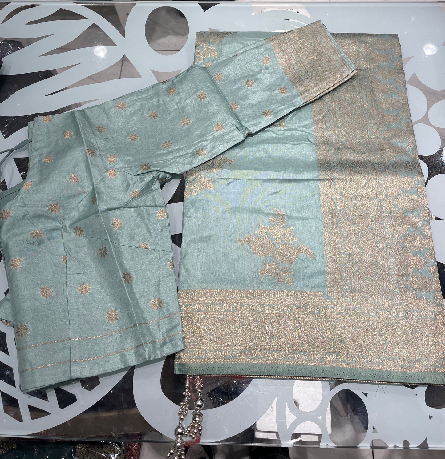 Floral kattan saree